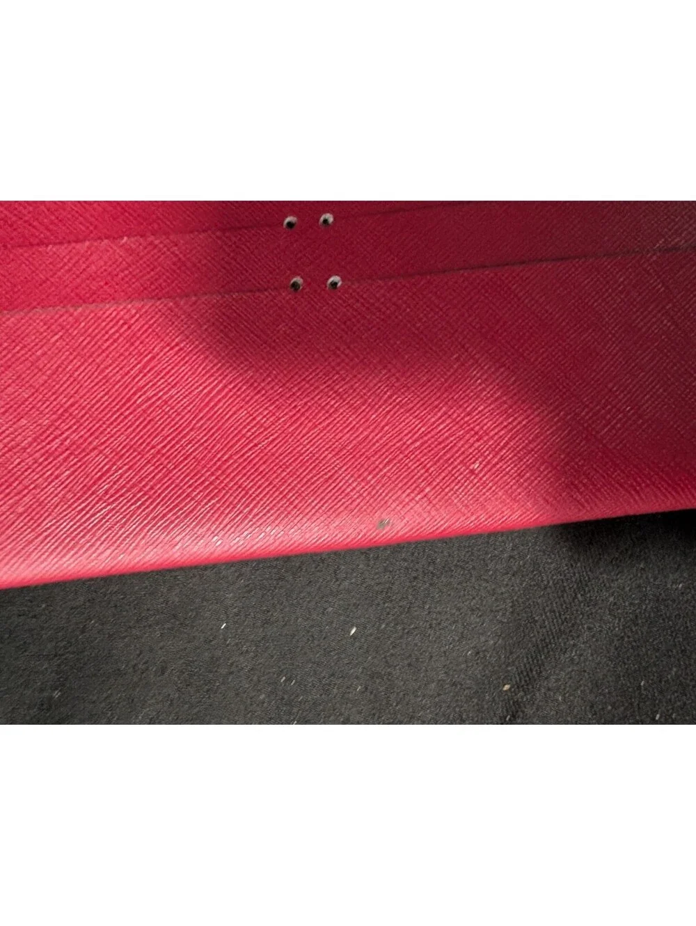 Louis Vuitton Pouchette Red Leather Card Insert